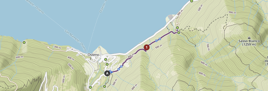 Routekaart Claino-Santa Giulia